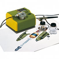 Малогабаритный компрессор МК 240 с аэрографом АВ 100 Proxxon