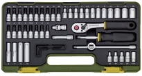 Набор механика с малой флажковой трещоткой на 1/4", 50 шт. Proxxon 23280