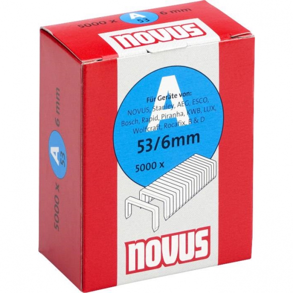 Скобы тонкие супертвердые Novus A53/6 (042-0516) ― Proxxon-online